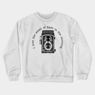 Retro Camera - Fixer Joke - Black Text Crewneck Sweatshirt